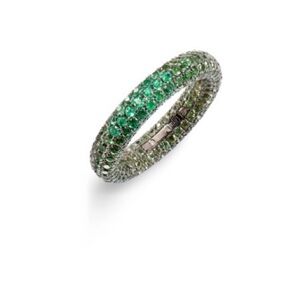 Authentic Shay Green Garnet Inside Out Gemstone Ring Size 7